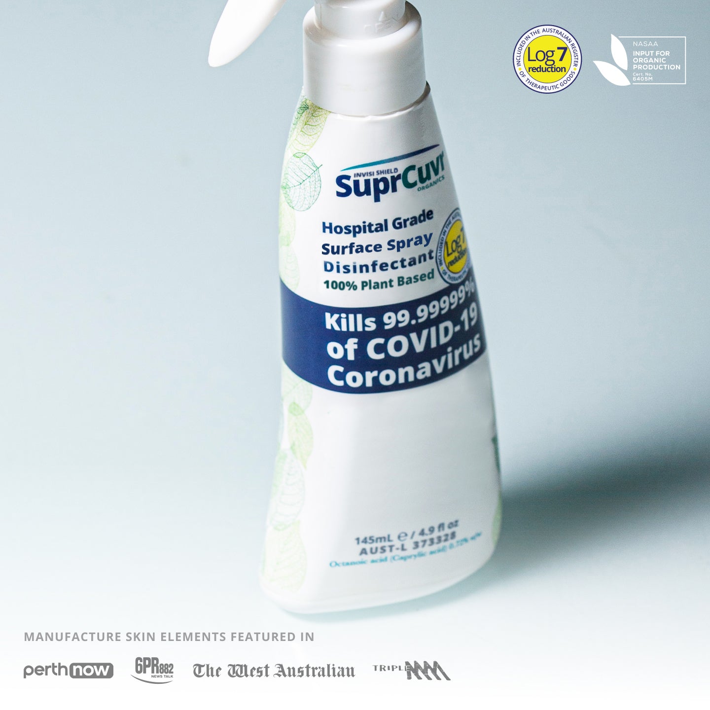 SuprCuvr Hospital Grade Disinfectant Surface Spray 145ml