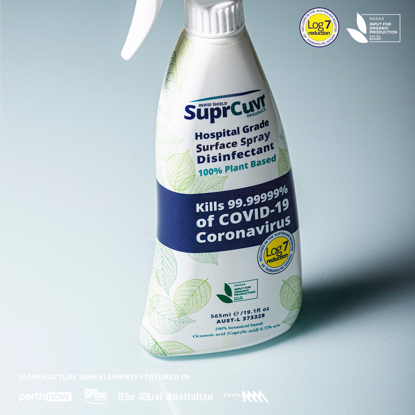 SuprCuvr Hospital Grade Disinfectant Surface Spray 565ml