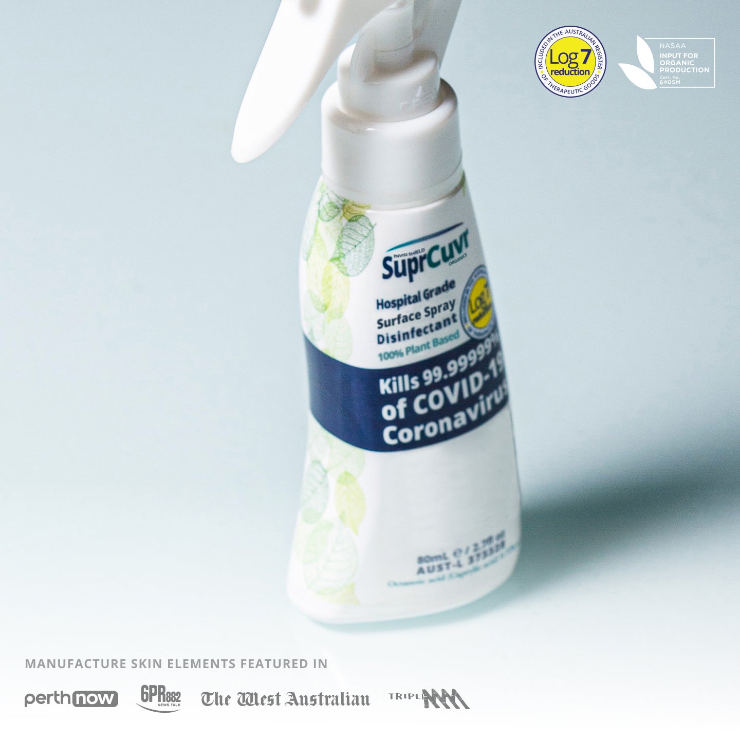 SuprCuvr Hospital Grade Disinfectant Surface Spray 80ml